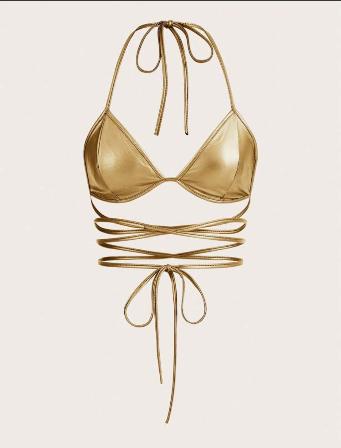 Criss Cross Backless Halter Top